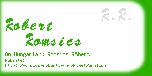 robert romsics business card